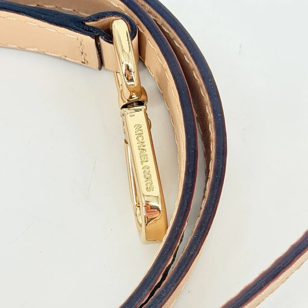Michael Kors Adjustable Nude Leather Replacement Crossbody Bag Purse Strap Gold